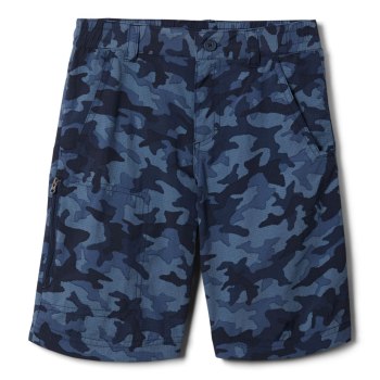 Columbia Silver Ridge Novelty, Pantalones Cortos Azul Marino Camuflados Para Niño | 824179-FZU